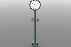 Putting Course Drink Stand with Clock