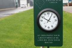 Driving Range Clock Sign Sand Ridge