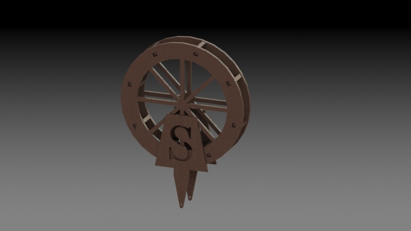 3D Waterwheel Tee Marker