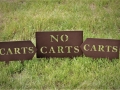 NO CARTS SIGNS