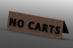 No Carts A-Frame
