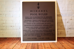 SIgnage for Country Clubs -Mirabel Pool Signs