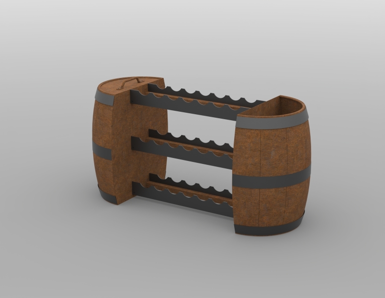 Barrel Sand & Seed Rack