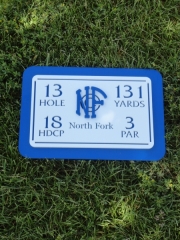 In-Ground Yardage Plates -North Fork