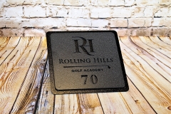 In-ground yardage plates -Rolling hills