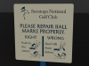 Ball Mark Repair Signs