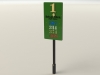 Tee Marker Yardage Sign