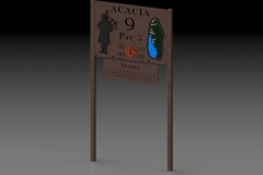 Tee Sign w Hole Layout 2 Square Bar